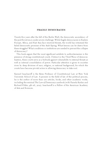 Fragile democracies: contested power in the era of constitutional courts