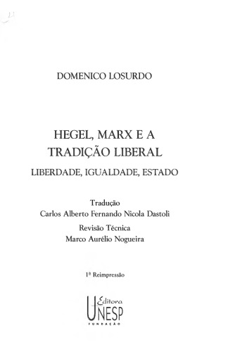Hegel, Marx e a Tradição Liberal