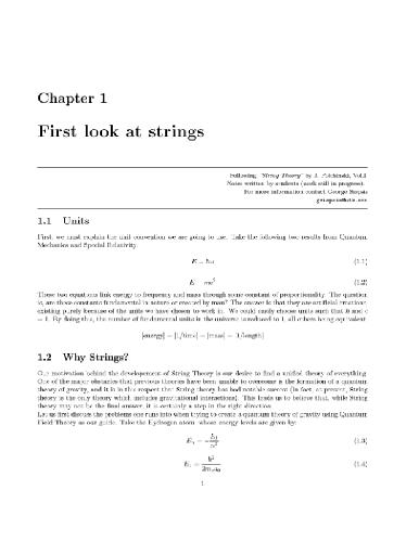 Notes following Polchinski's String Theory