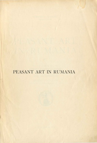 Peasant art in Rumania