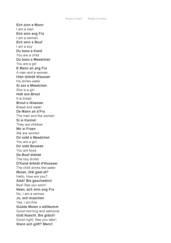 Luxembourgish Language Grammar Learn Study Learning