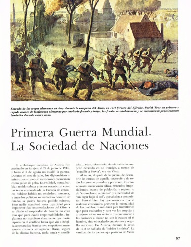 Primera Guerra Mundial. La Sociedad de Naciones