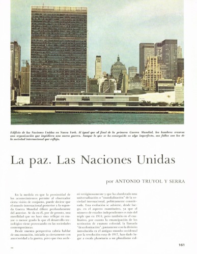 La paz. Las Naciones Unidas
