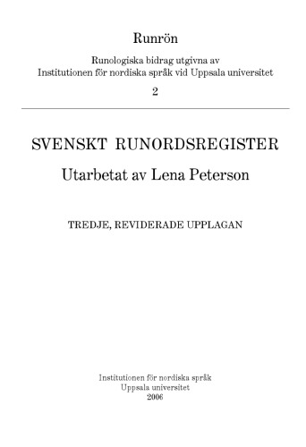 Svenskt runordsregister