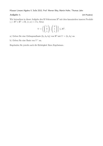 Lineare Algebra I [Lecture notes]