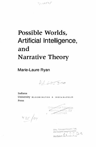 Possible Worlds, Artificial Intelligence and Narrative Theory