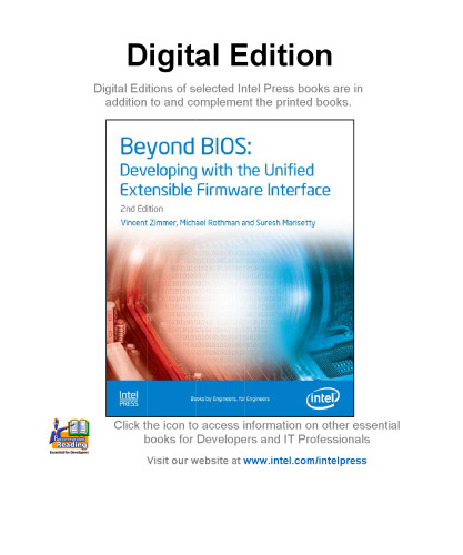 Beyond Bios: Implementing the Unified Extensible Firmware Interface with Intel’s Framework