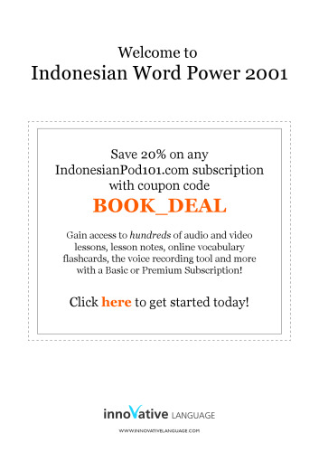 Learn Indonesian. Vocabulary2001