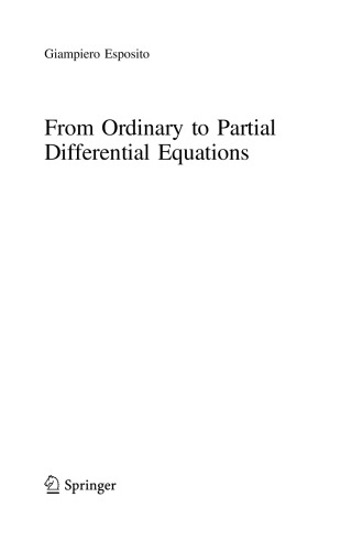 From Ordinary to Partial Differential Equations