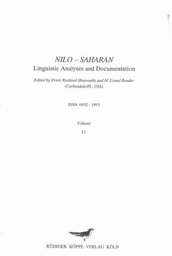 Anywa language : description and internal reconstructions