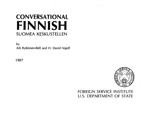 FSI-Finnish Conversational . Suomea keskustellen