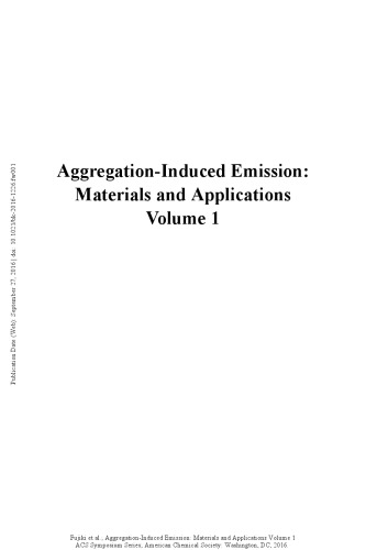 Aggregation-induced emission : materials and applications v1