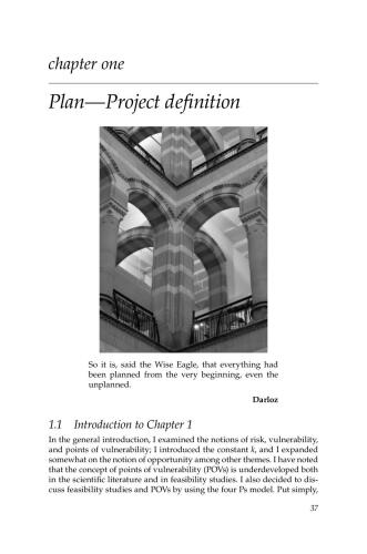 Project feasibility : tools for uncovering points of vulnerability