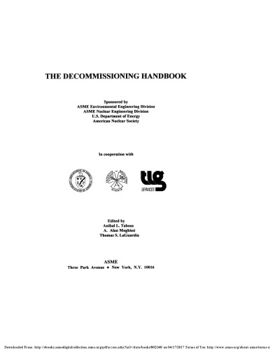The decommissioning handbook