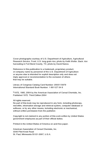 Rice : chemistry and technology