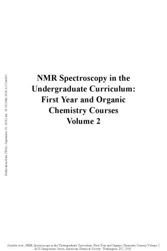 NMR spectroscopy in the undergraduate curriculum