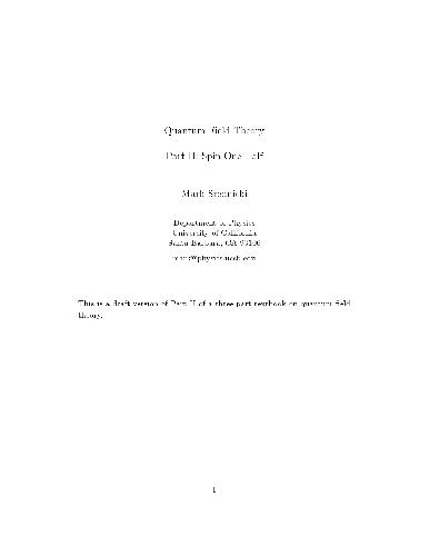 Quantum field theory: spin one-half