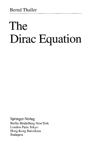 The Dirac equation