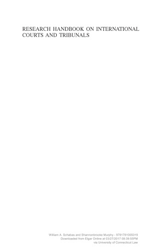 Research Handbook on International Courts and Tribunals