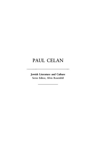 Paul Celan: Holograms of Darkness