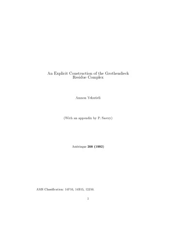 An Explicit Construction of the Grothendieck Residue Complex [preprint version]