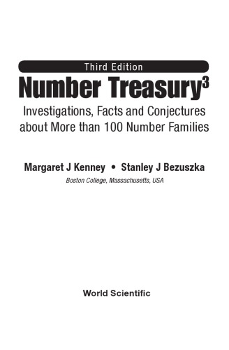 Number Treasury 3 Investigations, Facts and Conjectures about more than 100 Number Families