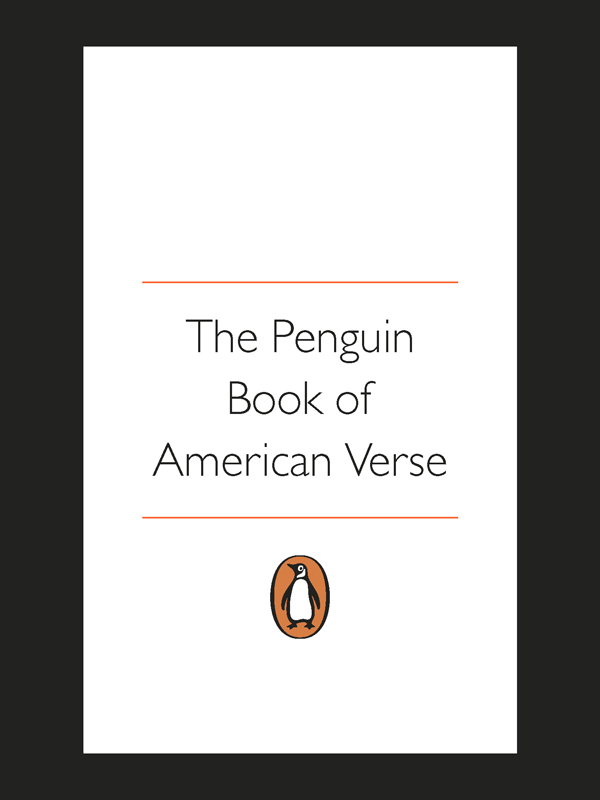 The Penguin Book of American Verse
