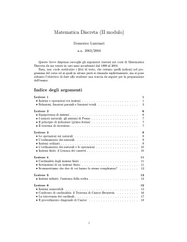 Matematica Discreta (II modulo) [Lecture notes]
