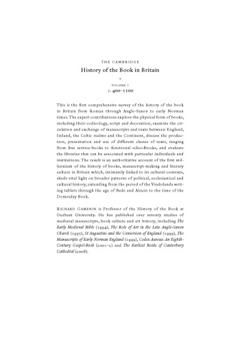 The Book in Britain. Vol. 1: c400-1100