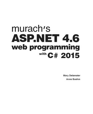 Murach’s ASP.NET 4.6 Web Programming with C# 2015