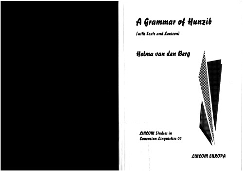 A grammar of Hunzib : with texts and lexicon