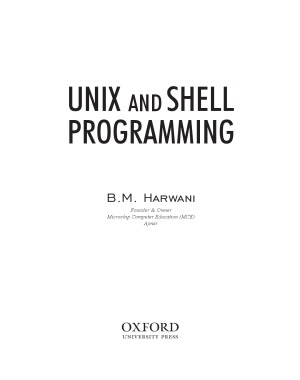 UNIX and Shell Programming