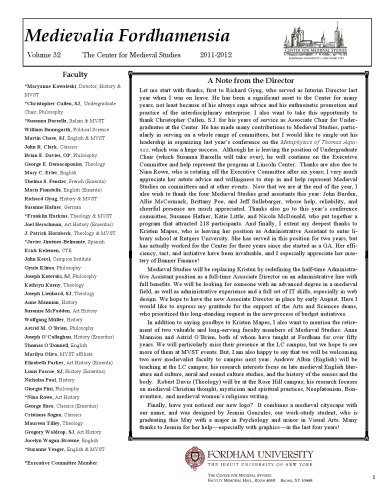 Medievalia Fordhamensia