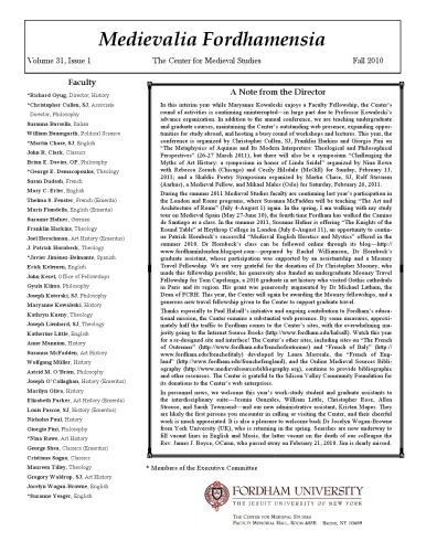 Medievalia Fordhamensia