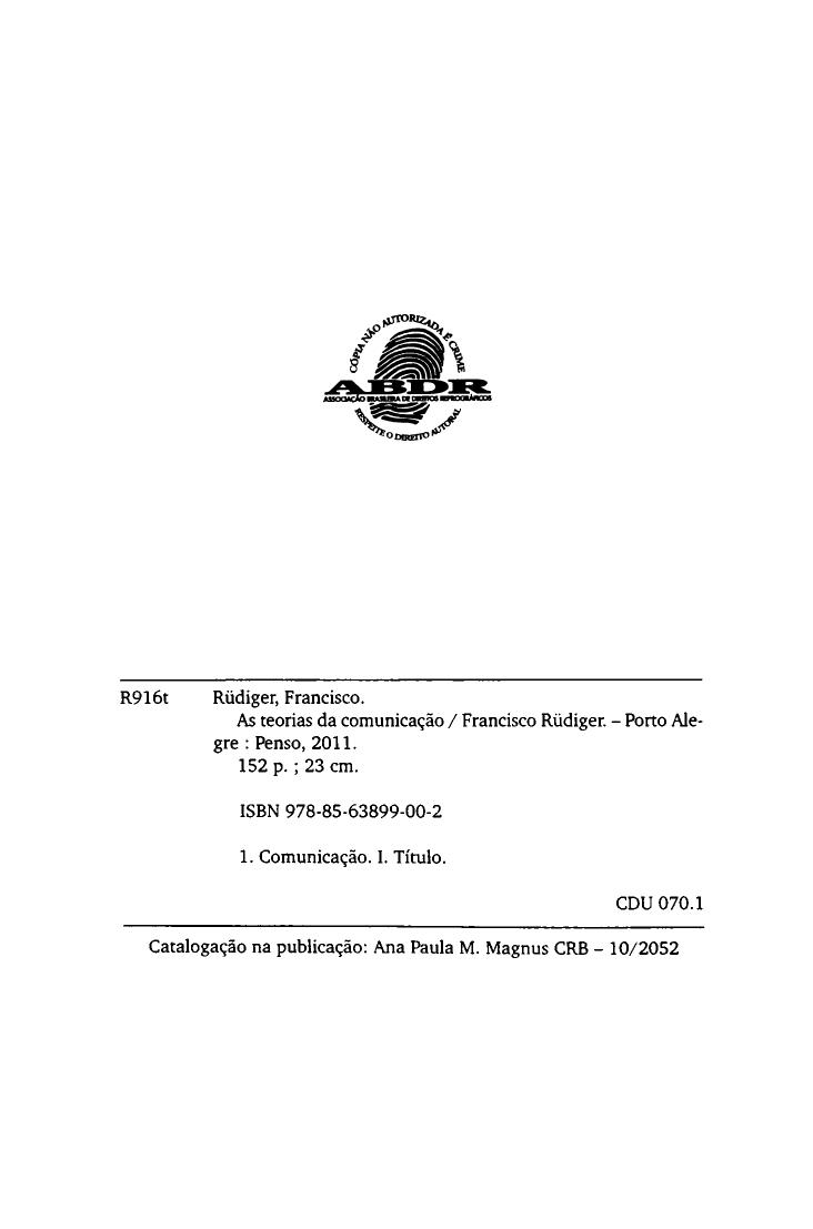 As Teorias da Comunicação