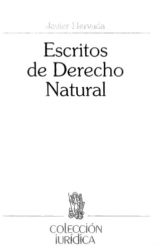 Escritos de derecho natural