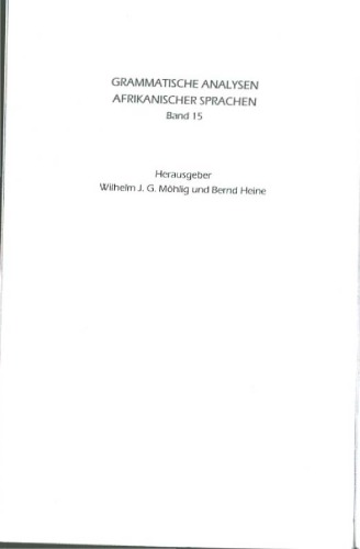 Lucazi grammar: a morphosemantic analysis