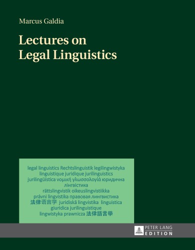 Lectures on Legal Linguistics