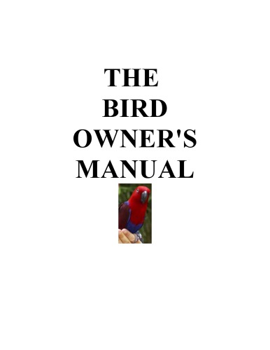 The bird owner’s manual