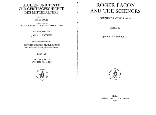 Roger Bacon and the sciences : commemorative essays
