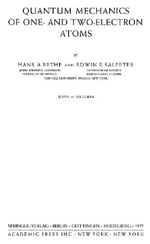 Quantum mechanics of one-and two-electron atoms