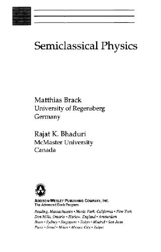 Semiclassical physics