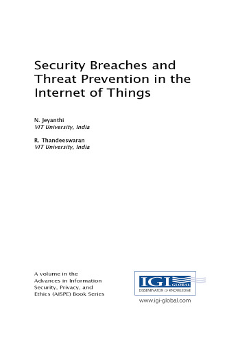 Security Breaches and Threat Prevention in the Internet of Things