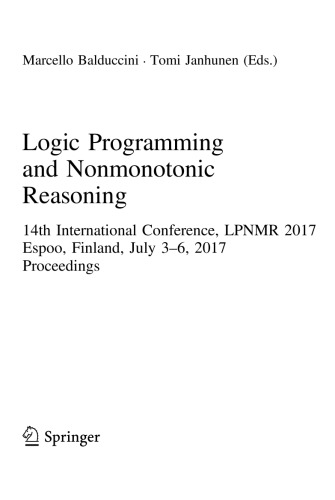 Logic Programming and Nonmonotonic Reasoning, LPNMR 2017, 14th International Conference