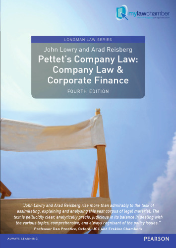 Pettet, Lowry & Reisberg’s company law : company and corporate finance law.