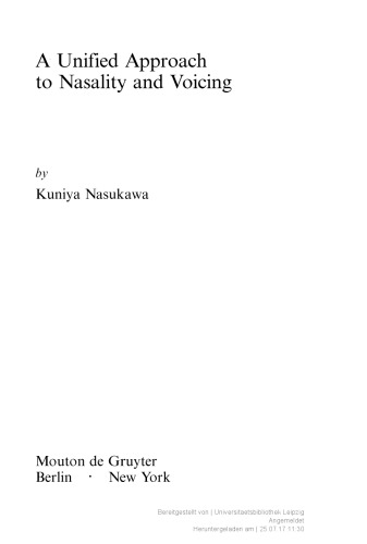 A Unified Approach to Nasality and Voicing