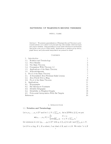 Fattening up Warning’s Second Theorem [preprint]