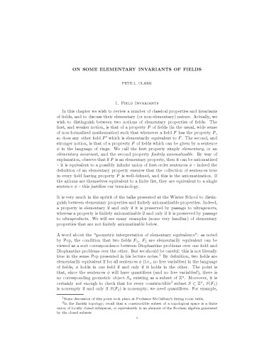 On some elementary invariants of fields [expository notes]