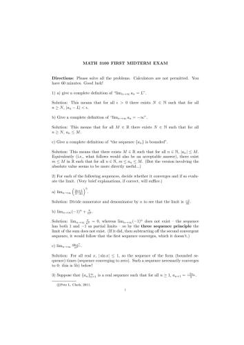 Sequences and Series [Lecture notes]