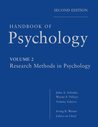 Handbook of psychology. 2 : Research methods in psychology